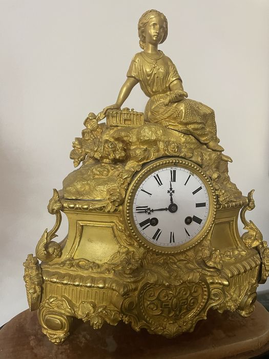 Ceas bronz dore  aurit , Autentic pret 1200€