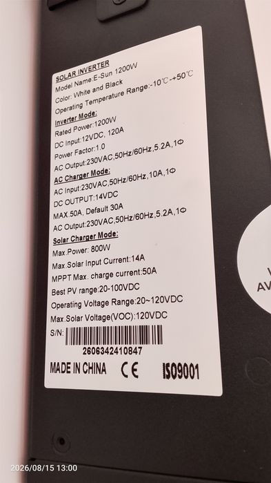 Sako 1.2kw gibrid inverter