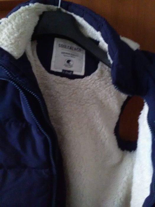 Vesta de iarna fără maneci cu gluga  cu blana  unisex xs