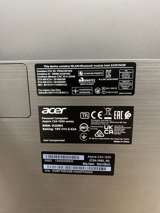 Моноблок acer i3-11/RAM8/SSD256/UHD Graphics