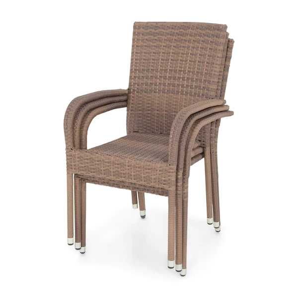 Set 4 Scaune exterior gradina/terasa/balcon Maro