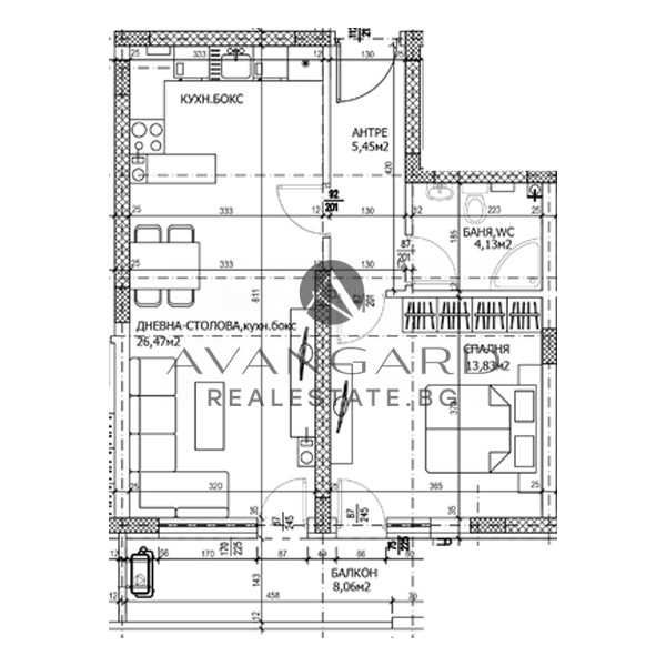 Продава се Двустаен апартамент в Пловдив, Тракия - 77 кв.м за 1323 €/кв.м - Снимка #1