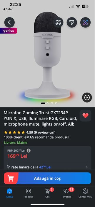 Microfon Gaming Trust GXT234P YUNIX