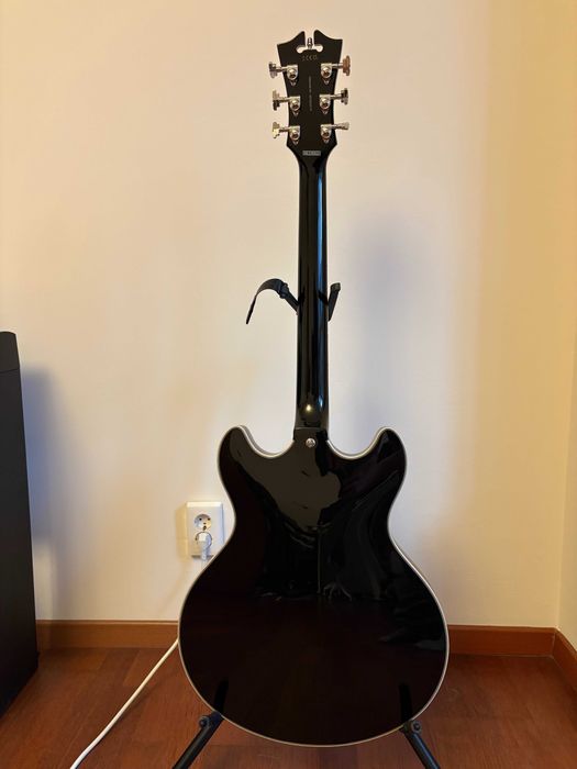 D-Angelico Premier DC Black Flake