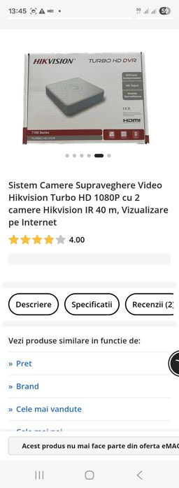 Vand sistem camere supraveghere