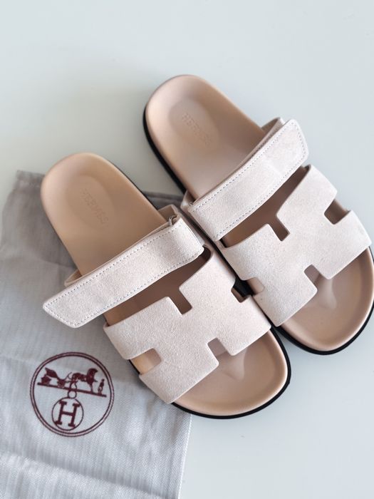 Розови чехли Hermes*
