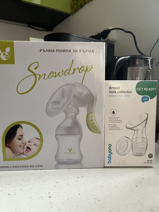 Ръчна помпа за кърма Cangaroo + подарък силиконов колектор за кърма