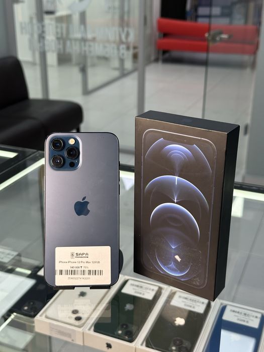 айфон 12 про макс синий 128гб