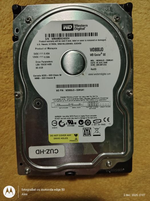 HardDisk PC vechi sata/molex