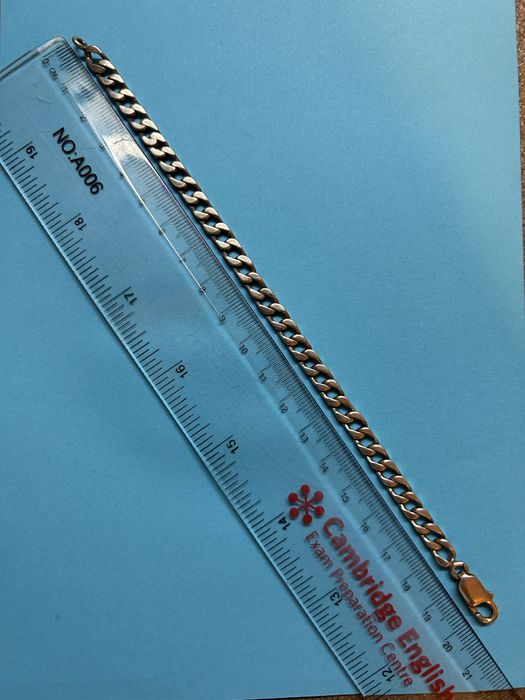 Brățară argint 925, 14 g, model Cuban/Curb, stare foarte bună