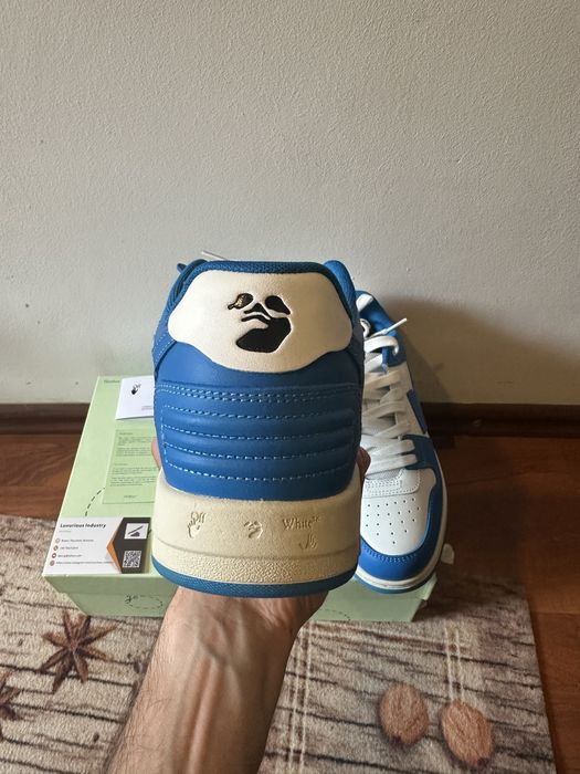 OFF-White Out Of Office OOO Low Tops Blue White