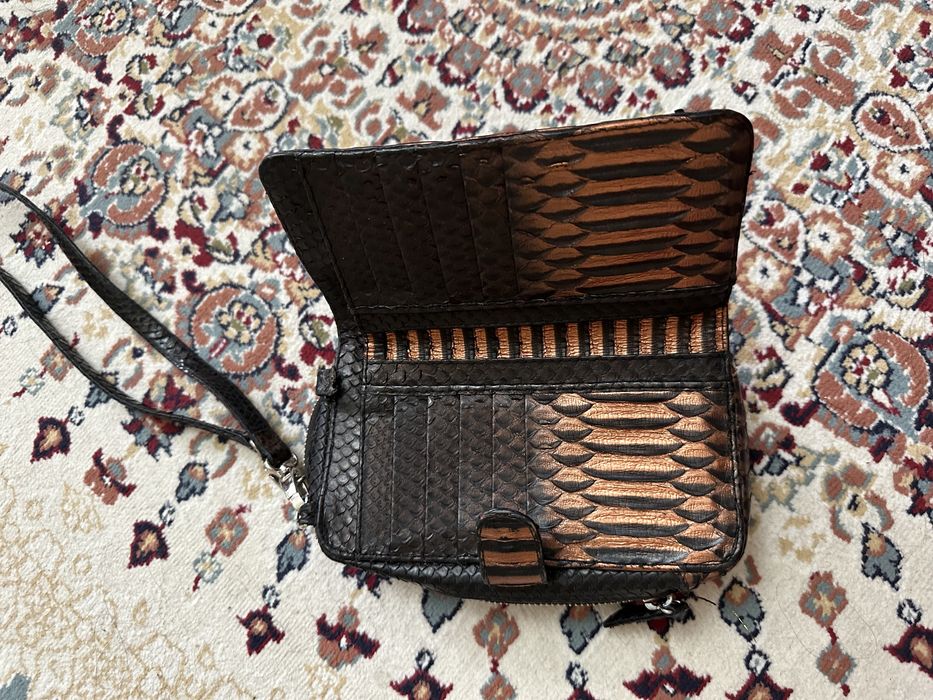 Сумка кошелек из кожи питона