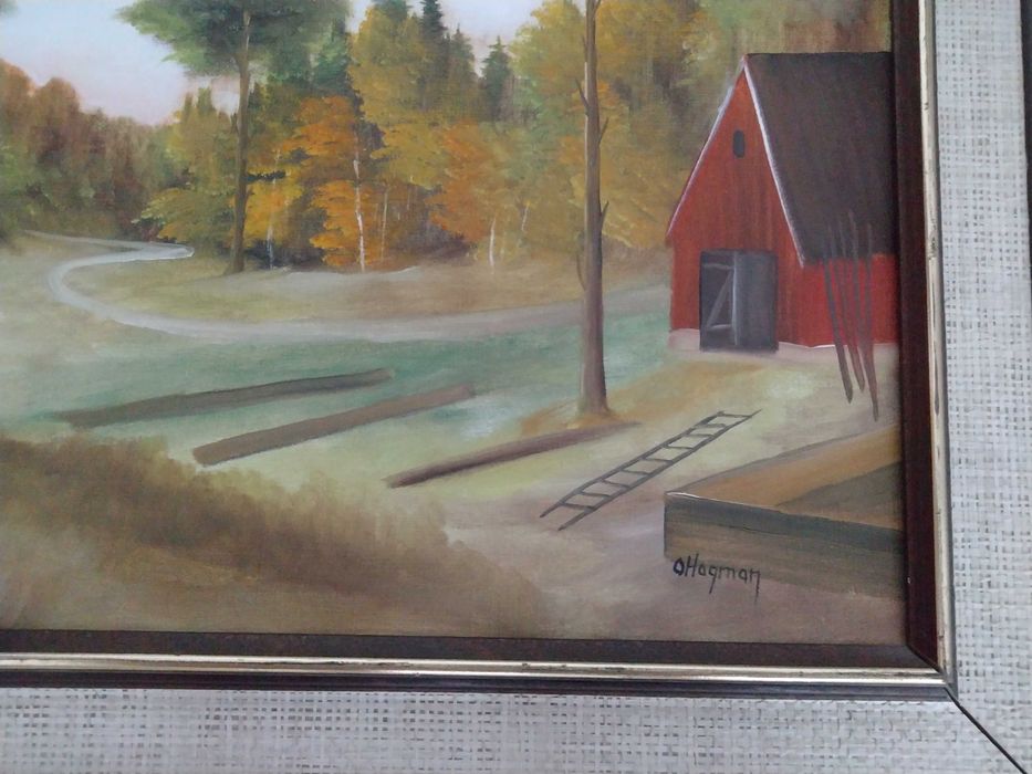 Tablou natura, ulei pe panza, semnat, investitie