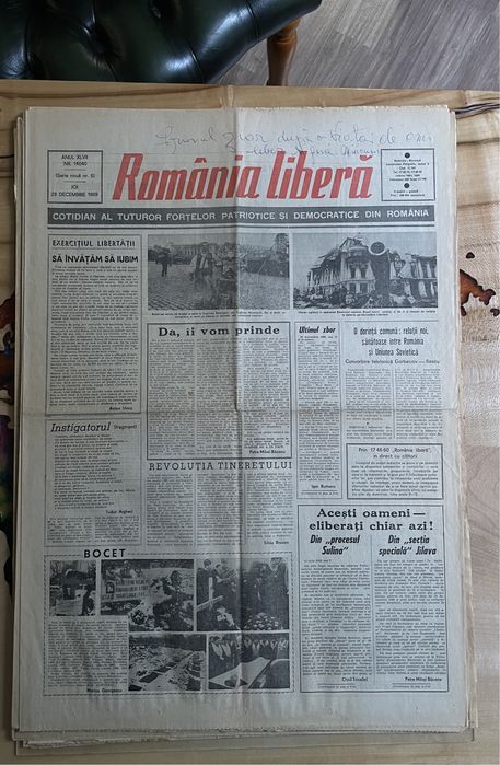 Romania Libera , Libertarea , Ziare Revolutia Romana Decembrie 1989