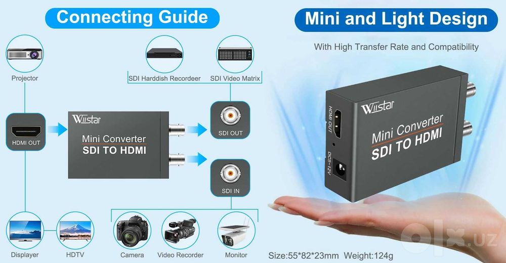 SDI-конвертер в HDMI модели Wiistar HD 3G Video