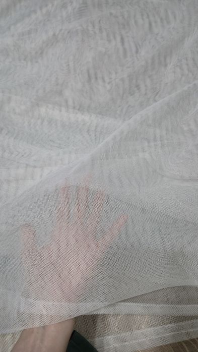 Тюль сетка белая