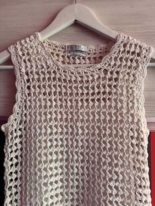 Рокля Mango памучна