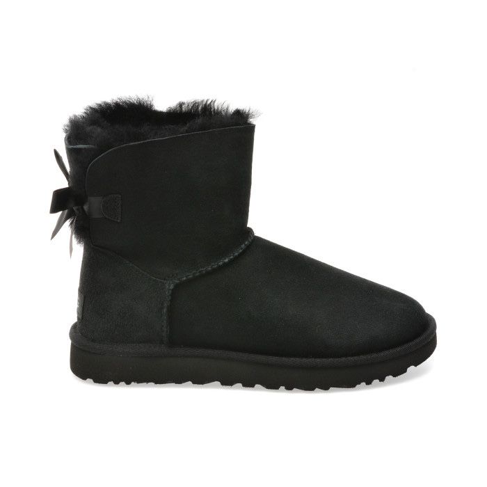 Ghete UGG negre, CLASSIC BAILEY, din piele intoarsa