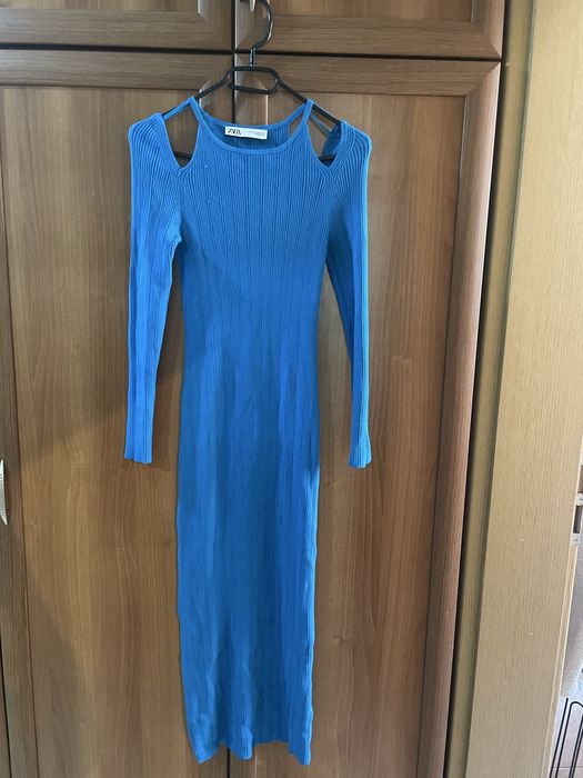 Дълга синя рокля Zara