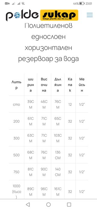 Резервоар 15 000