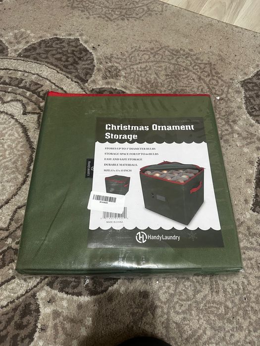 Cutie de depozitare pentru globuri de Craciun, 64 globuri, pliabila