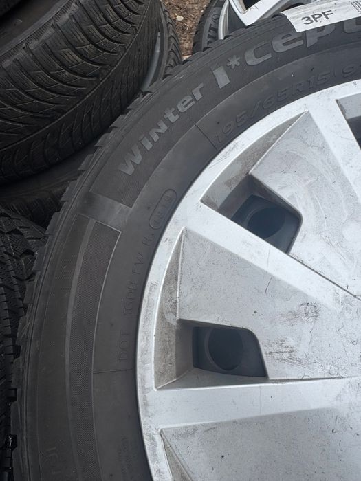 Vand 4 jante de tablă cu anvelope hankook 195 65 15