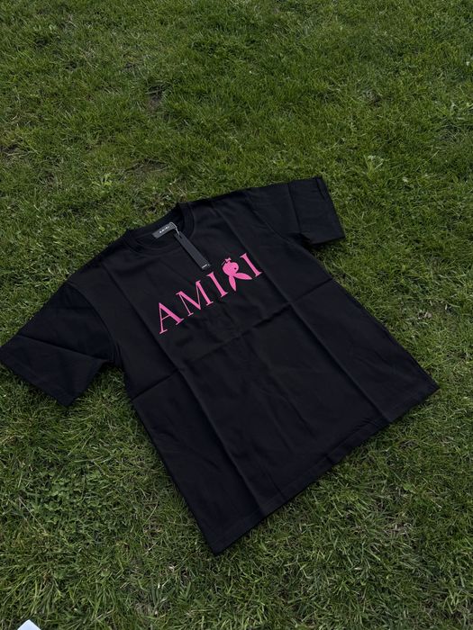 Tricou Amiri PlayBoy Alb si Negru