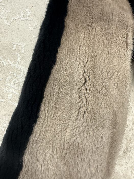 Норковая шуба с капюшоном