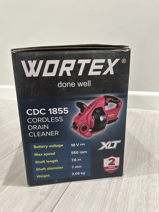 Прочистная машинка WORTEX CDC 1855 с аккумулятором