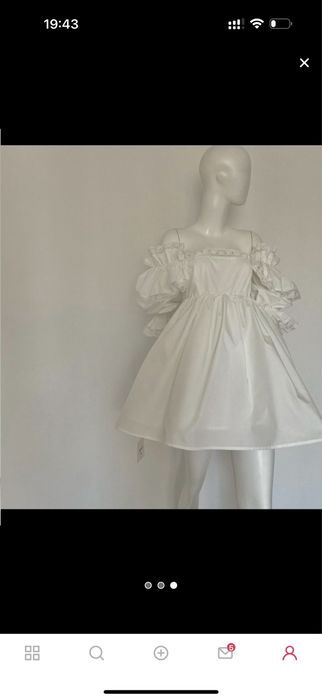 Хлопковое белое платье