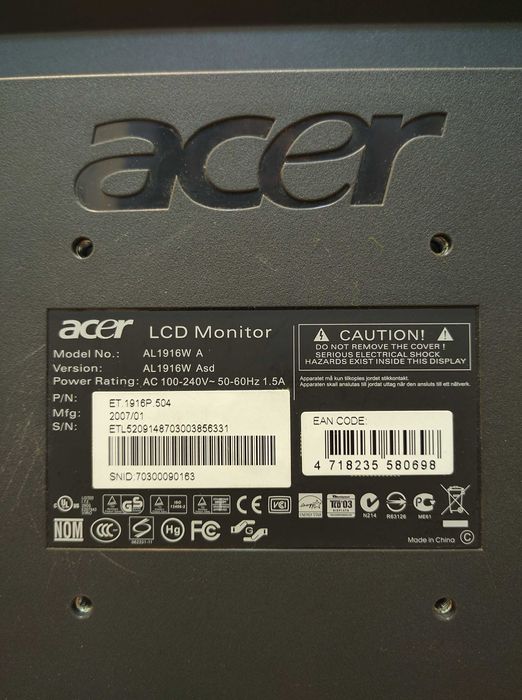 Монитор Acer 19.