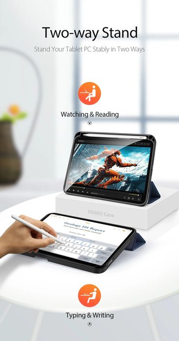 Apple iPad Pro / Air / 11 / 13 2025 /2024/ Кожен смарт калъф за таблет