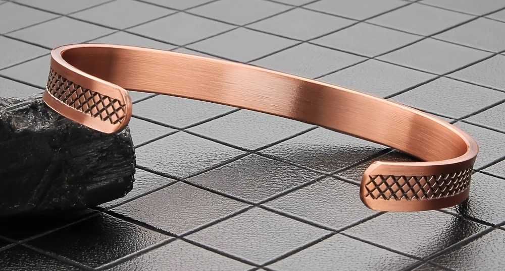 Brăţară unisex din cupru pur cu 6 magneţi Gauss