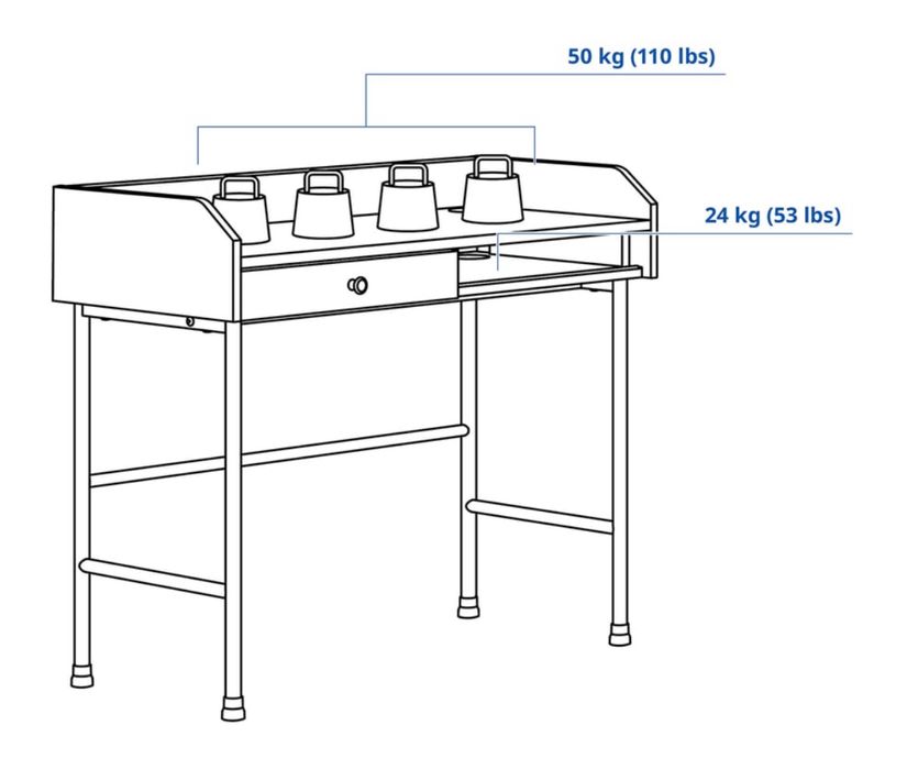 Сиво бюро (с възможност за комплект)