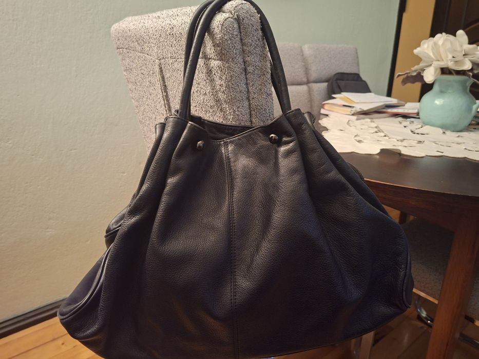 Италианска кожена чанта от телешка кожа