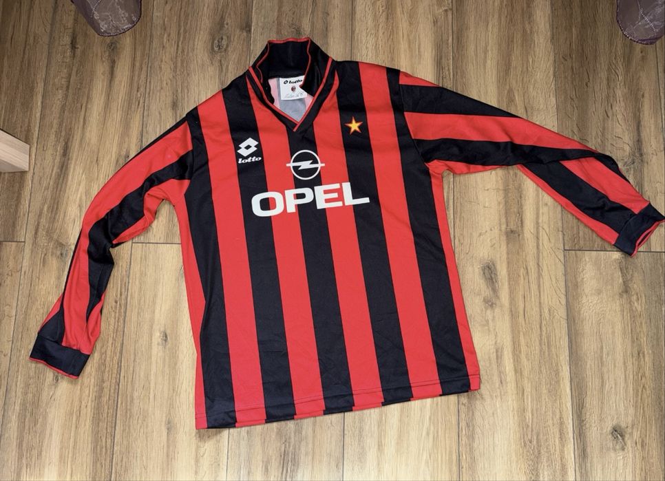 Bluza AC Milan Home Kit 1997-1998 Originala Lotto De Colectie