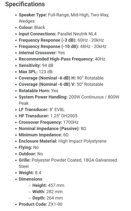 EV electro voice  zx1 90  професионални тонколони
