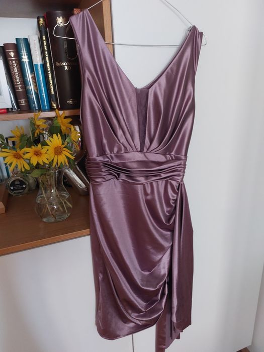 Rochie cu fronseuri lila