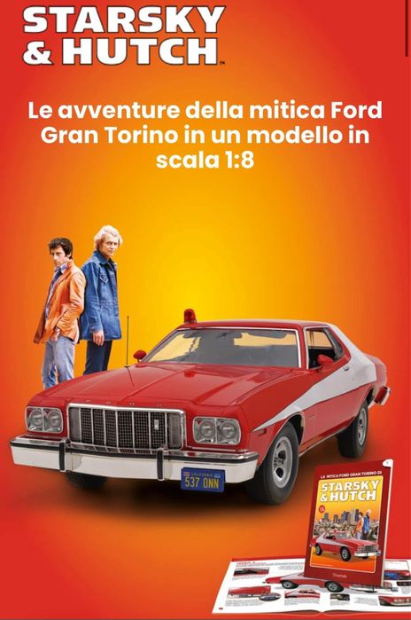 Macheta construibila scara 1/8 Ford Torino Starsky & Hutch kit complet