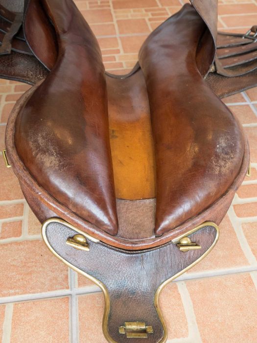 Șa de colecție din piele naturală, anii 1930 Sibiu.