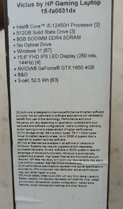 HP Victus ноутбук