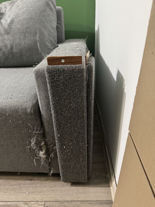 Раздвижной диван, серый, б/у