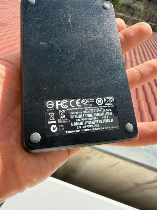 Hard Extern TOSHIBA 500GB, USB 3.0 - perfect funcțional