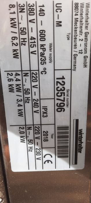 Masina de spalat vase si pahare Winterhalter