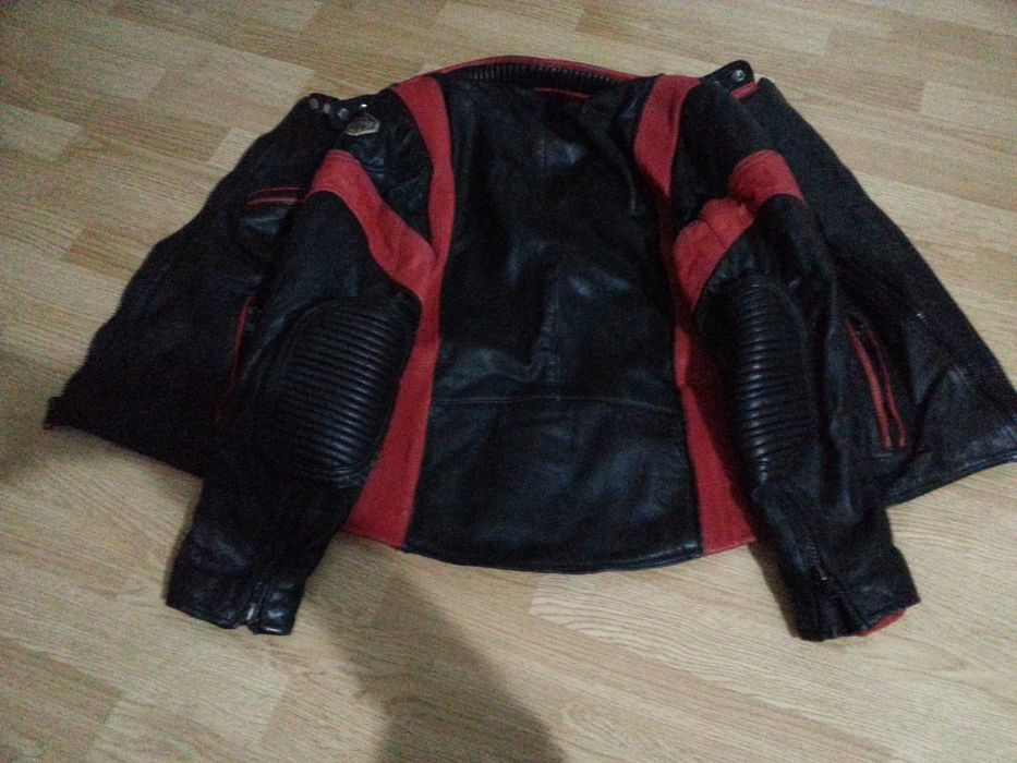Geaca piele - motociclist dublată