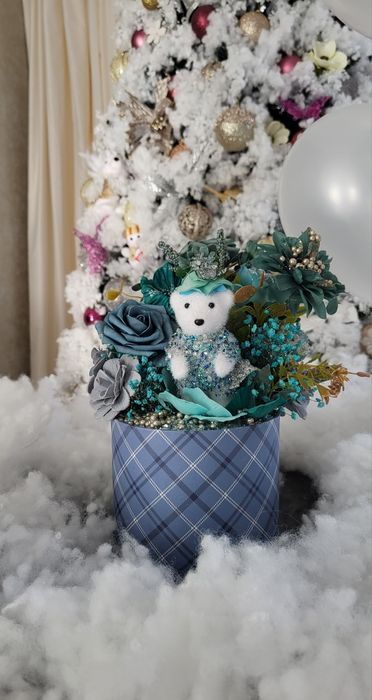 Cadou Floral Ursuletul in Padurea cu Cristale