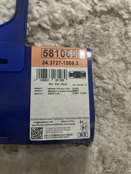 Set 2 cabluri frână de mână ATE Original Renault Megane 2 / Scenic 2