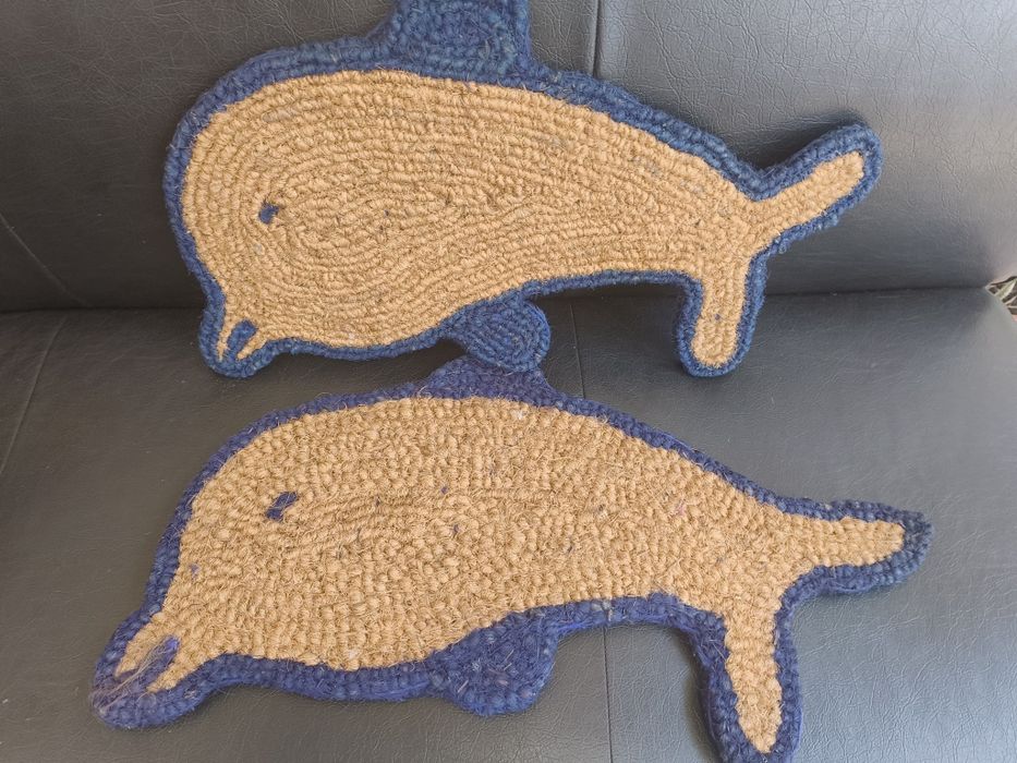 Ръчно изработени, естествен материал изтривалки за пред входна врата