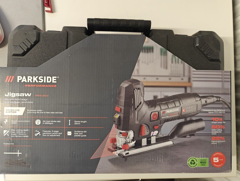 Fierăstrău pendular Parkside performance PPSTK 550 A1 șoricel  taiat