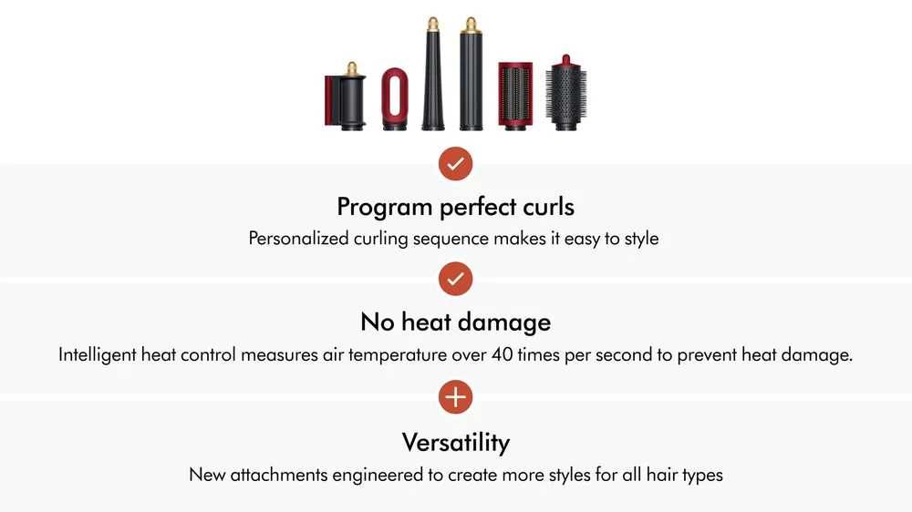 Dyson Airwrap™ ID HS08 Complete Long (Red Velvet / Gold) Бесплатная д